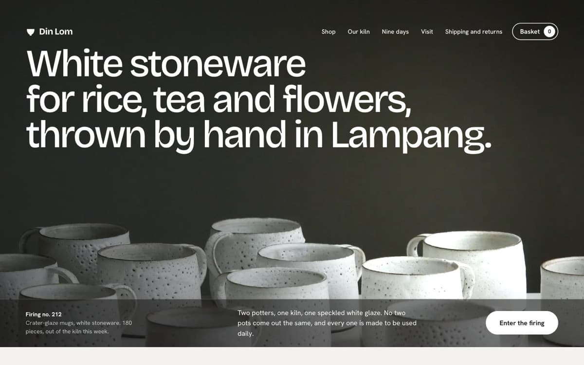 Din Lom Stoneware, online store demo
